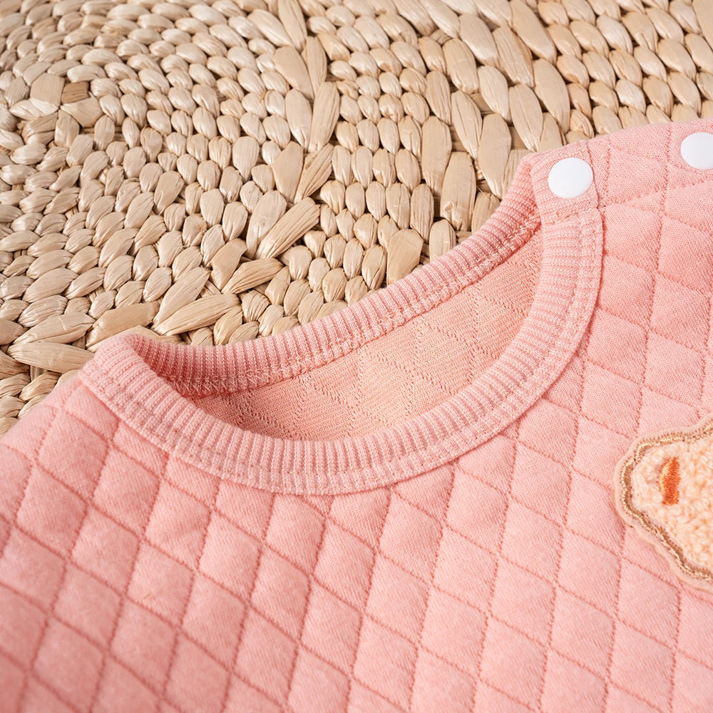 Two-Piece Set Newborns Bear Winter Leisure Suit Children Cartoon Pocket Sweatshirt Baby Items Baby Stuff 0-12M