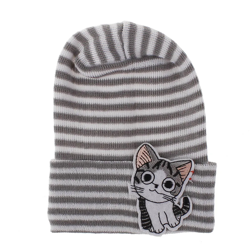 2020 Baby Stuff Accessories Baby Soft Turban Newborn Hat Lovely Winter Warm Beanie Crochet Knit Embroidery Patch Cap