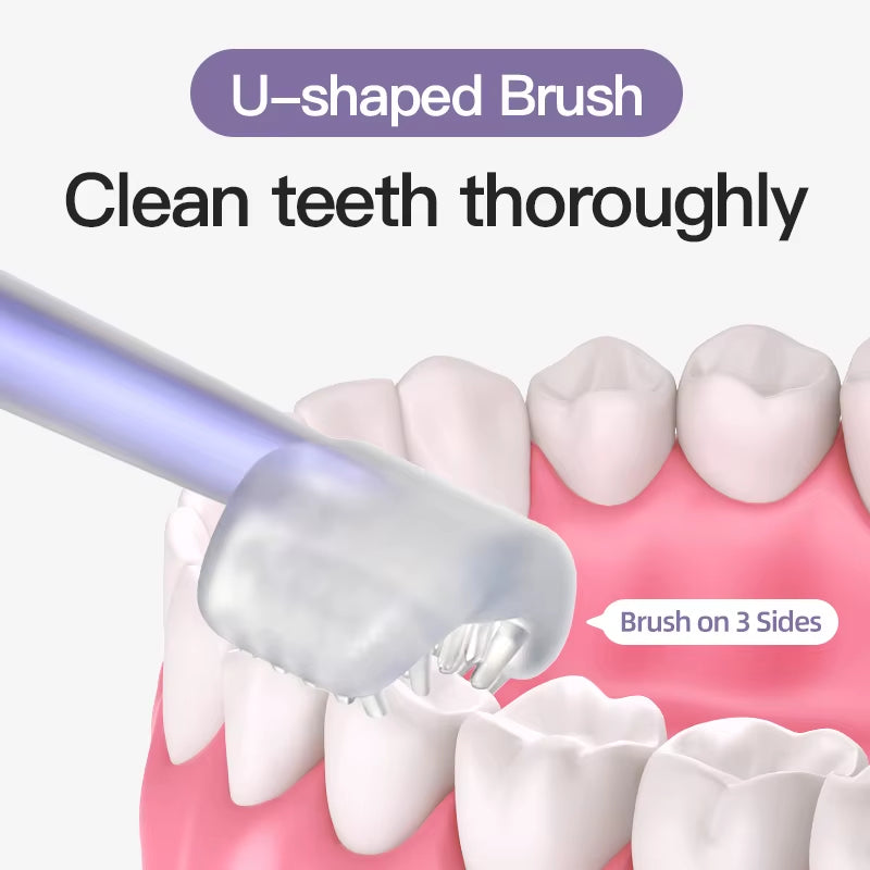 Infant Baby Silicone Deciduous Teeth Toothbrush Oral Tongue Cleaner with PP Storage Box