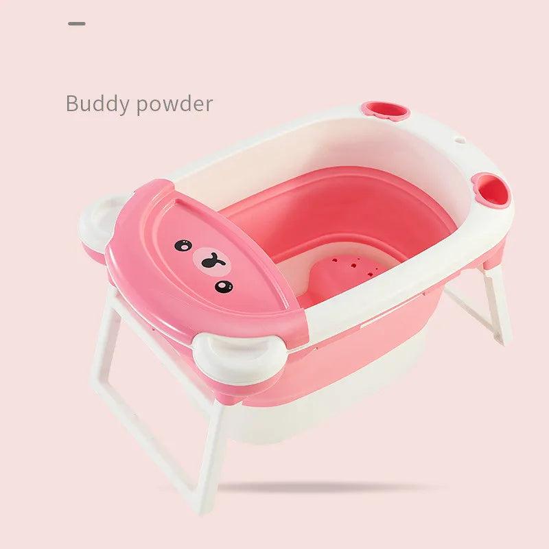 Baby Shower Portable Silicone Children Bathtub Accessories Baby Folding Anti-Skid Bathtub Swimming Pool Newborn Baby Products