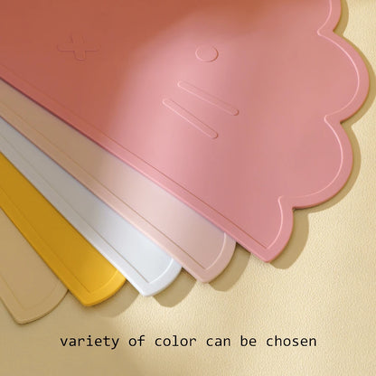1PC Baby Silicone Placemat BPA Free Cute Cartoon Lion Shape Baby Tableware Solid Color Baby Stuff Heat Insulation Table Placemat