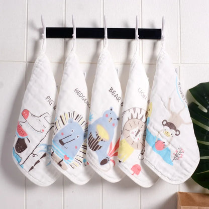 100% Cotton Square Face Towel 5Piece/Set Muslin Baby Stuff for Newborns Gauze Baby Wipes Wash Cloths