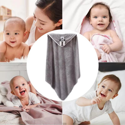 Baby Bath Towel Boy Girl Soft Warm Sleeping Newborn Baby with Hood Coral Fleece Toddler Blanket Baby Stuff Bathrobe