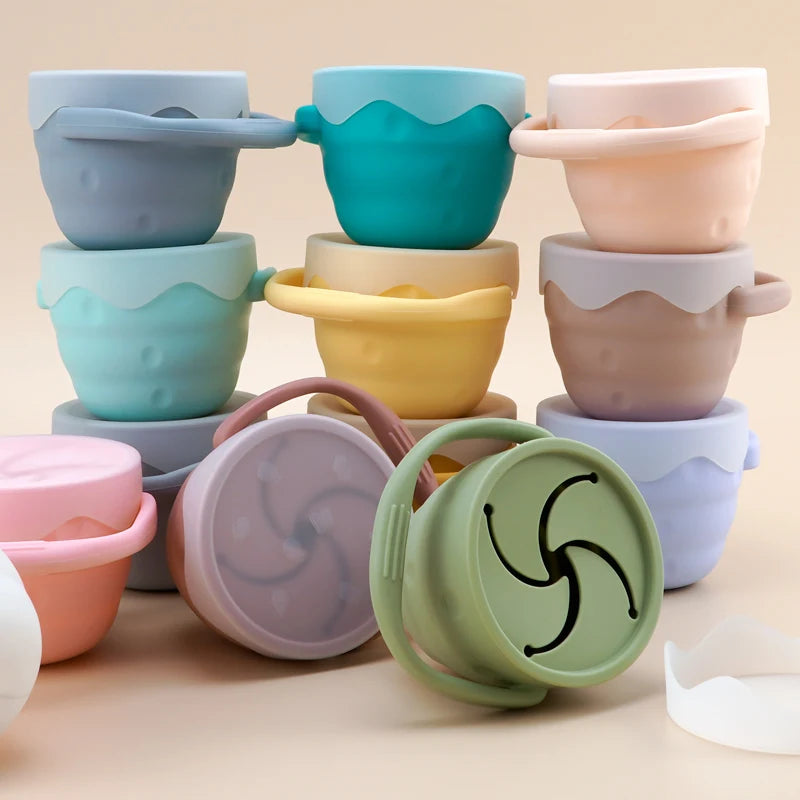 Designed Newborns Feeding Cups Baby Learning Drinkware Snack Cups for Toddlers & Kids with Infant Trainer Mug Baby Stuff