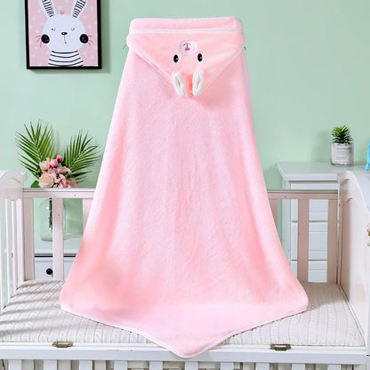 Baby Bath Towel Boy Girl Soft Warm Sleeping Swaddle Newborn Baby with Hood Coral Fleece Toddler Blanket Baby Stuff Bathrobe