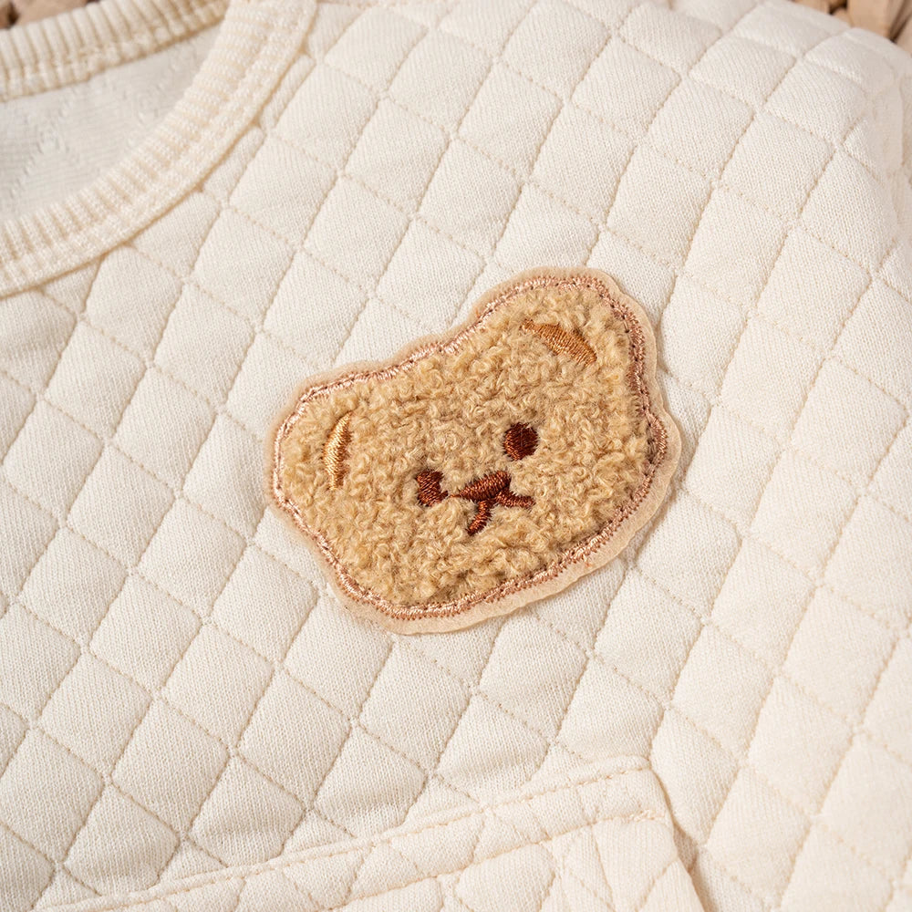 Two-Piece Set Newborns Bear Winter Leisure Suit Children Cartoon Pocket Sweatshirt Baby Items Baby Stuff 0-12M