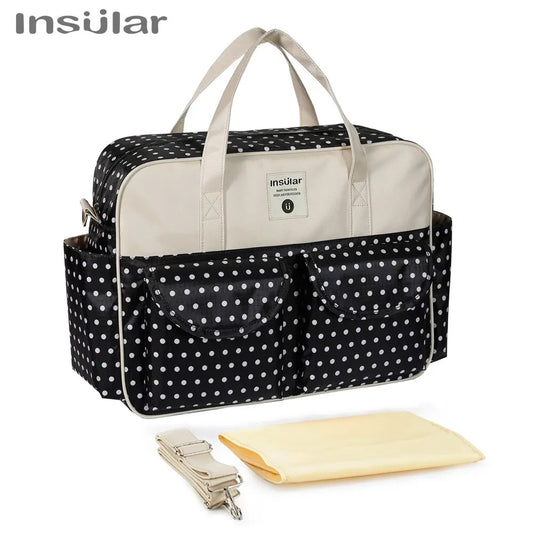 Fashion Print Diaper Tote Bag Baby Organizer Large Capacity Baby Nappy Bags for Mom Multifunction Travel Stroller Bag Baby Stuff