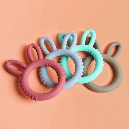 1/4Pcs Baby Silicone Teether Bunny Baby Pacifier Bite Happy Children Teething Toys Maternal and Child Products