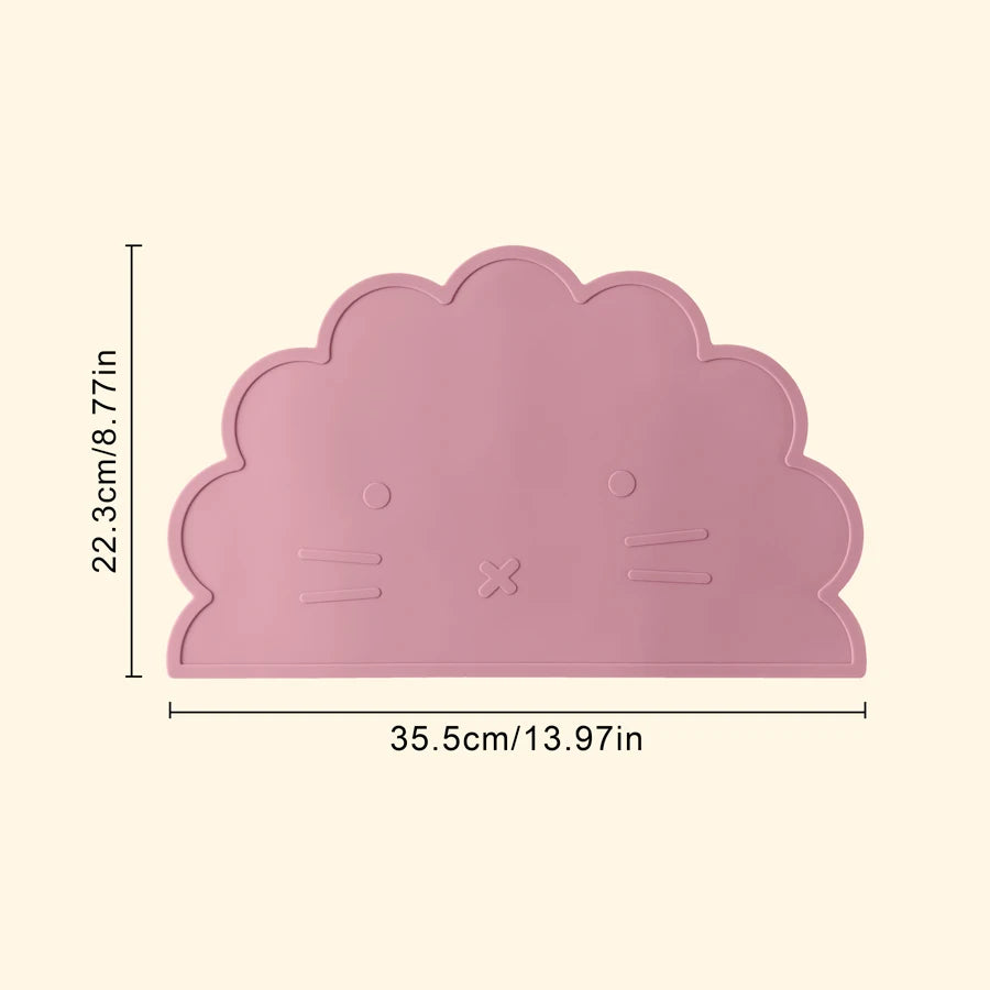 1PC Baby Silicone Placemat BPA Free Cute Cartoon Lion Shape Baby Tableware Solid Color Baby Stuff Heat Insulation Table Placemat