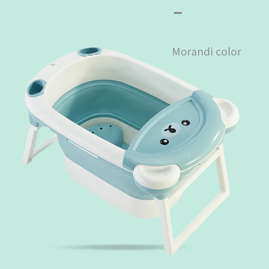 Baby Shower Portable Silicone Children Bathtub Accessories Baby Folding Anti-Skid Bathtub Swimming Pool Newborn Baby Products