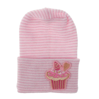 2020 Baby Stuff Accessories Baby Soft Turban Newborn Hat Lovely Winter Warm Beanie Crochet Knit Embroidery Patch Cap