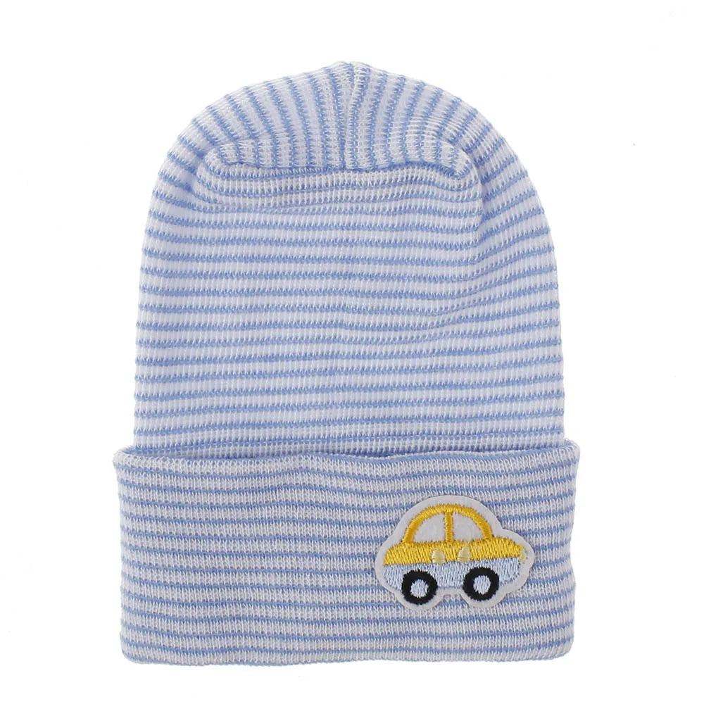 2020 Baby Stuff Accessories Baby Soft Turban Newborn Hat Lovely Winter Warm Beanie Crochet Knit Embroidery Patch Cap