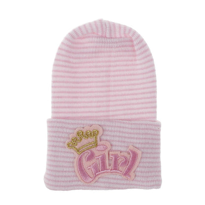 2020 Baby Stuff Accessories Baby Soft Turban Newborn Hat Lovely Winter Warm Beanie Crochet Knit Embroidery Patch Cap