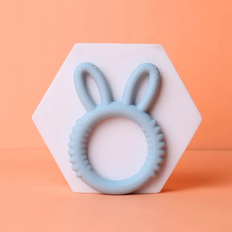 1/4Pcs Baby Silicone Teether Bunny Baby Pacifier Bite Happy Children Teething Toys Maternal and Child Products