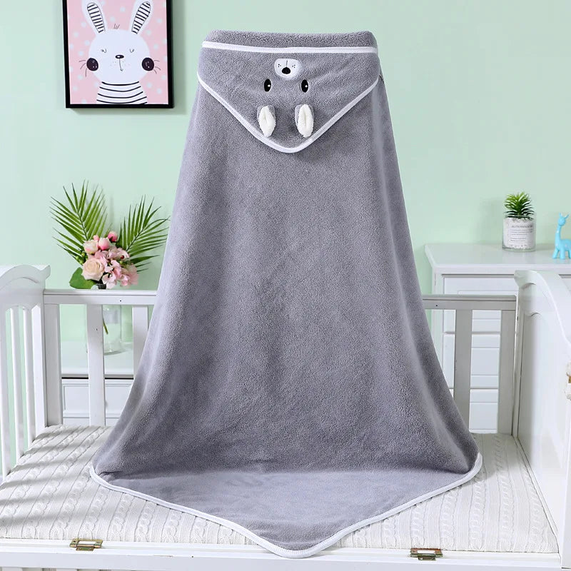 Baby Bath Towel Boy Girl Soft Warm Sleeping Swaddle Newborn Baby with Hood Coral Fleece Toddler Blanket Baby Stuff Bathrobe