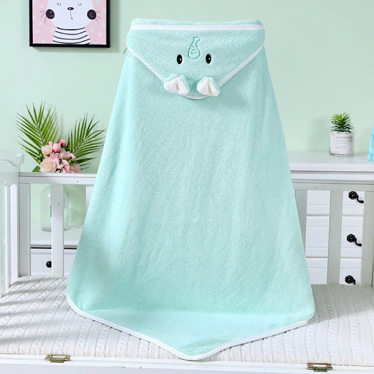 Baby Bath Towel Boy Girl Soft Warm Sleeping Swaddle Newborn Baby with Hood Coral Fleece Toddler Blanket Baby Stuff Bathrobe