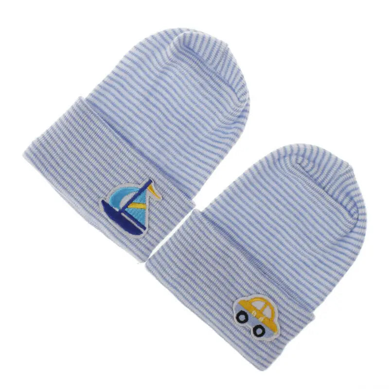 2020 Baby Stuff Accessories Baby Soft Turban Newborn Hat Lovely Winter Warm Beanie Crochet Knit Embroidery Patch Cap